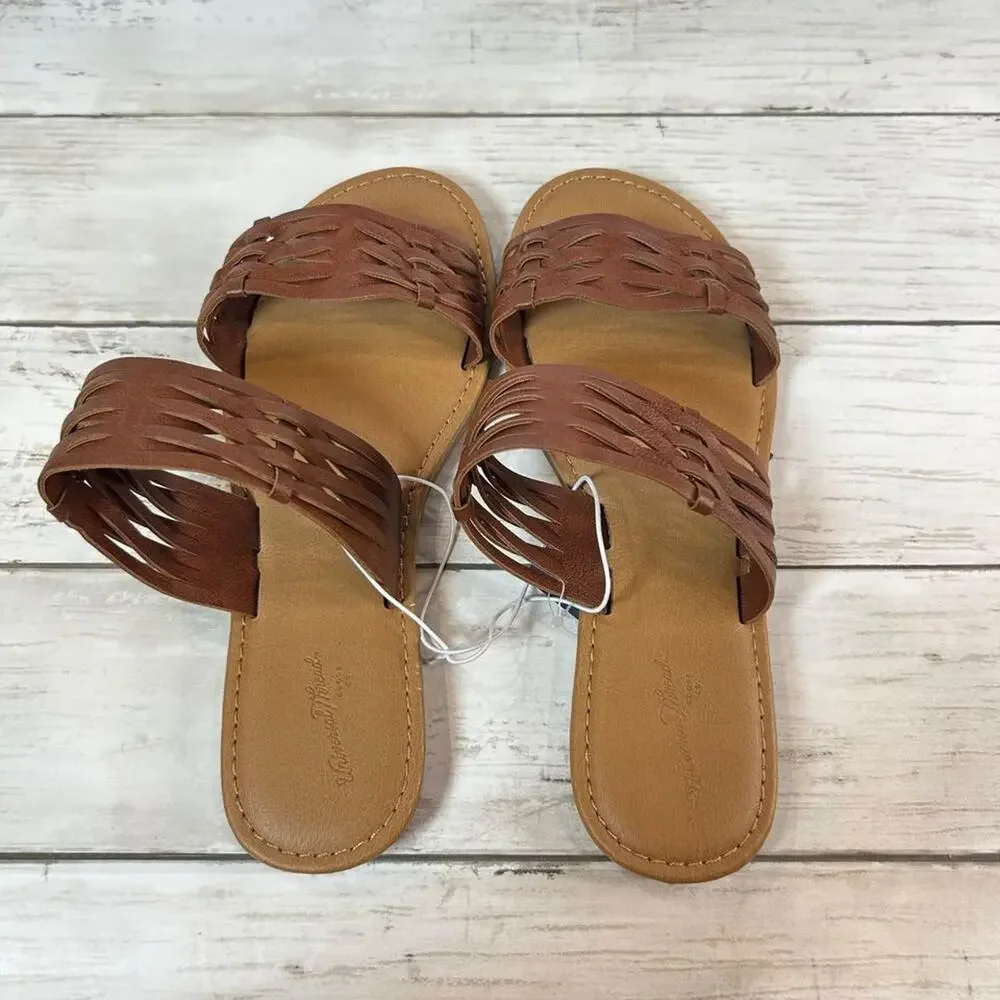 Universal Thread Addie Two Band Sandal, Women’s 6, Slides Slip On Strappy Shoes